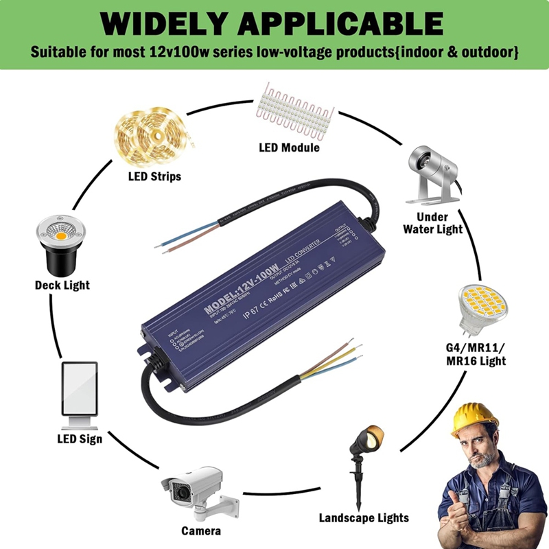 ●12V LED Driver IP67 Waterproo - Power Supply 12V 评论和价格