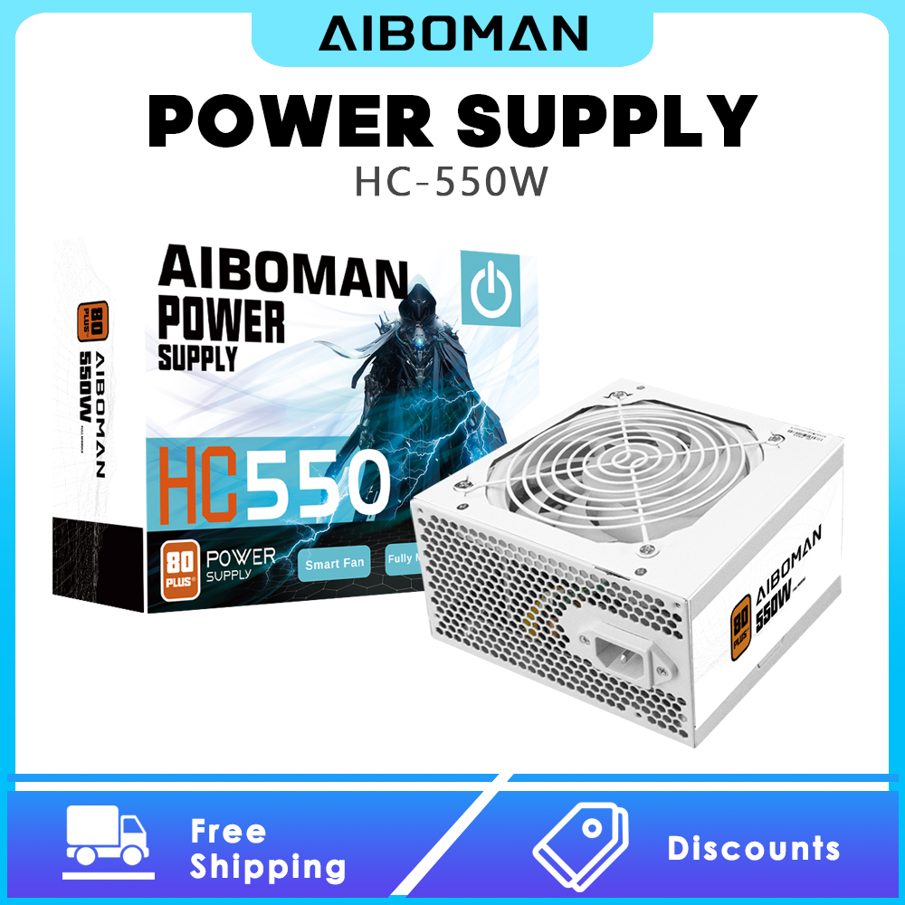 AIBOMAN Power Supply 550W 80PL - Power Supply 650W 评论和价格