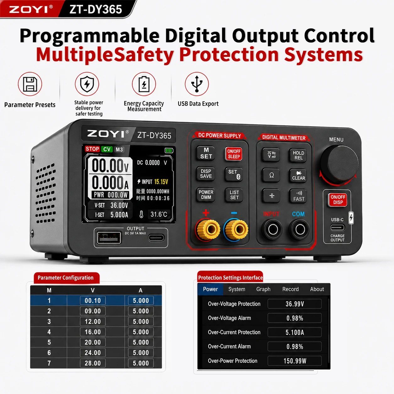 ZOYI DY365 2-in-1 Bench Power  - Pc Power Supply 评论和价格