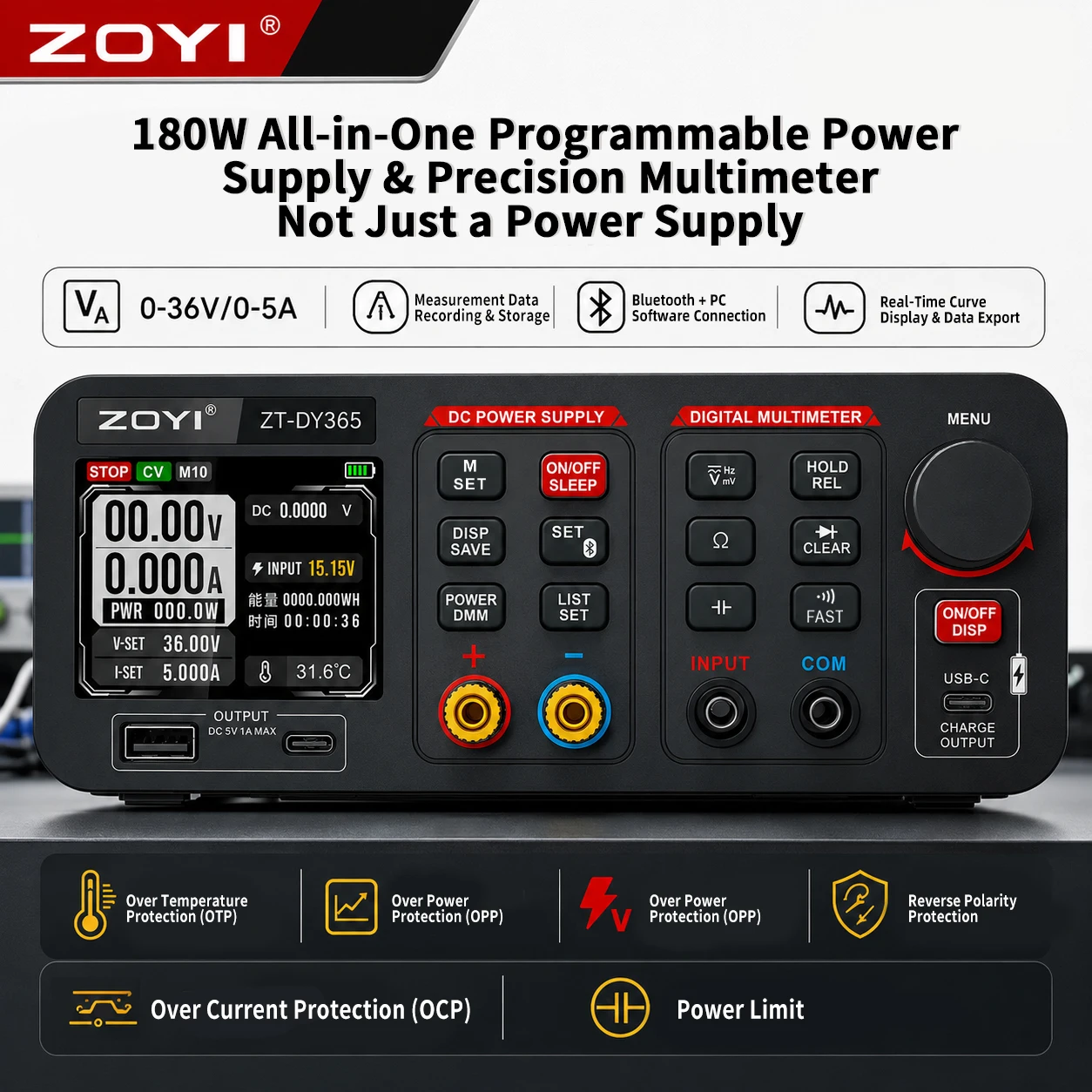 ZOYI DY365 2-in-1 Bench Power  - Pc Power Supply 评论和价格
